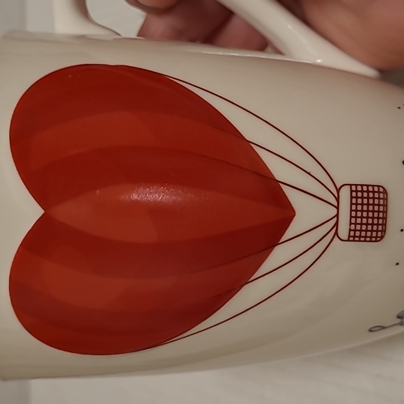 Love Is In The Air Heart Shaped Hot Air Balloon Valentines Mug - Picture 2 of 16